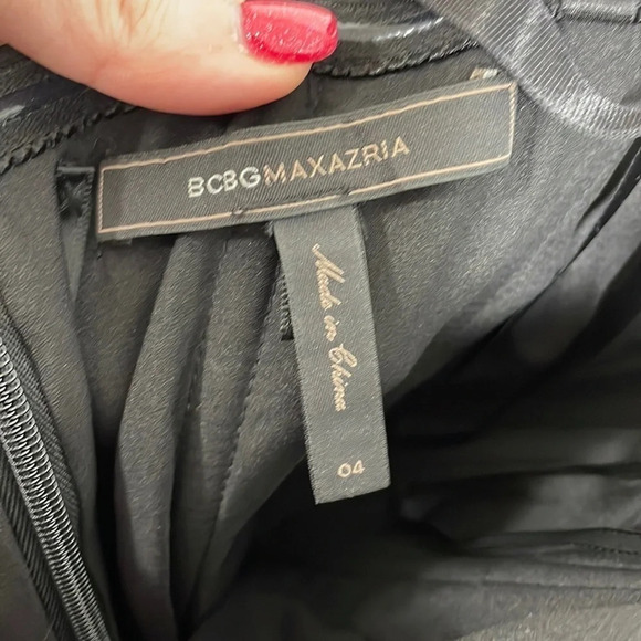 BCBGMAXAZRIA Dress Sleeveless Strapless Nahara Black Size 4 - Picture 12 of 16